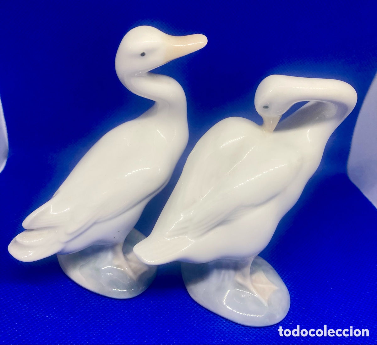 Antig&uuml;edades: PAREJA DE LLADR&Oacute; CISNES VINTAGE - Foto 10