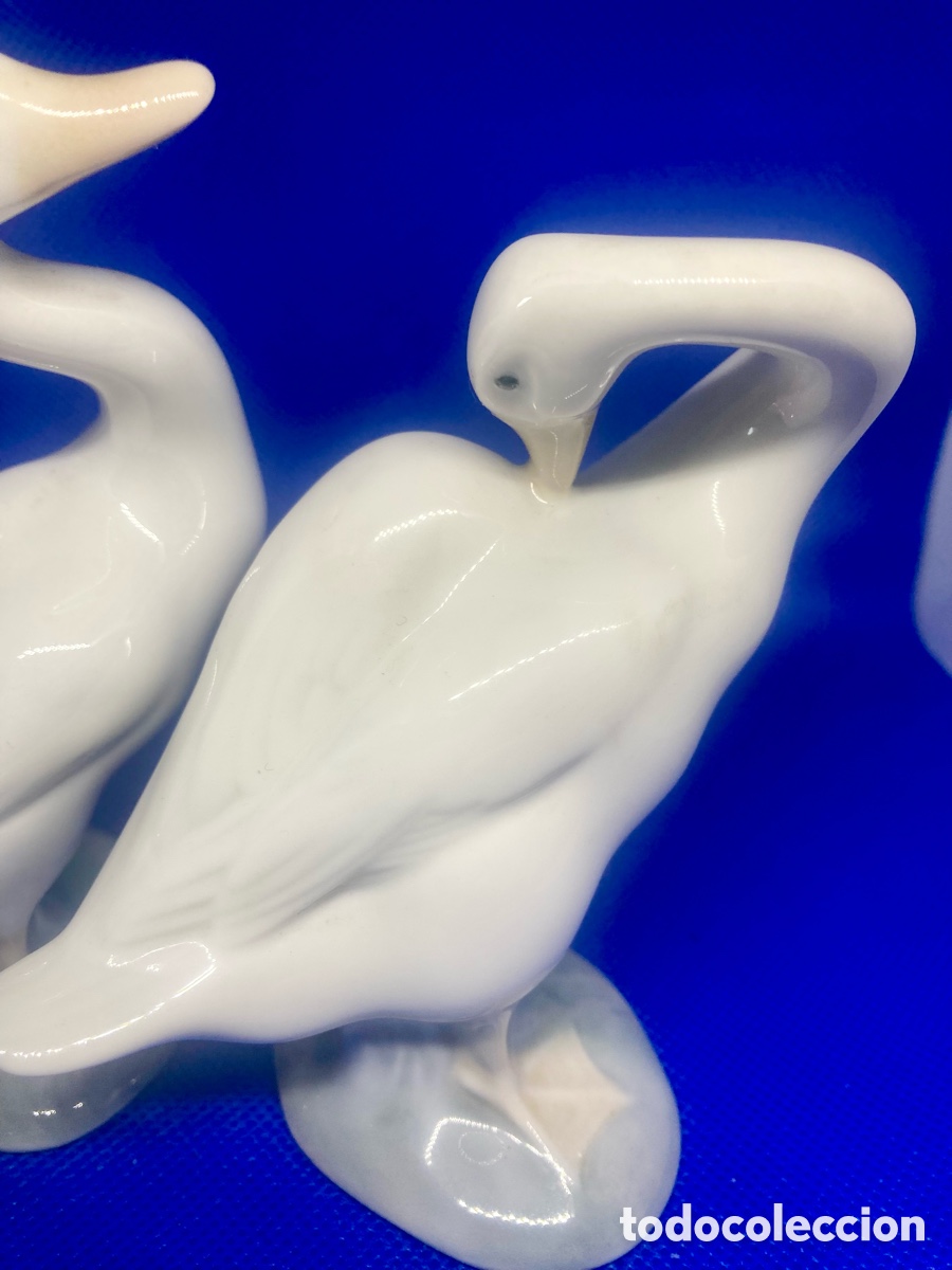 Antig&uuml;edades: PAREJA DE LLADR&Oacute; CISNES VINTAGE - Foto 11