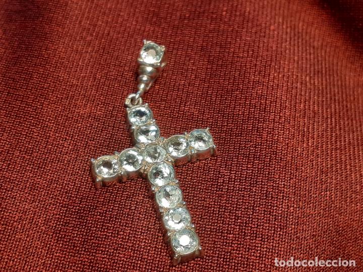 Antig&uuml;edades: Cruz de plata y aguamarinas - Foto 3