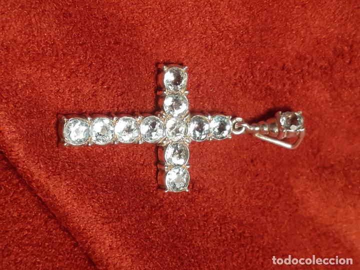 Antig&uuml;edades: Cruz de plata y aguamarinas - Foto 5