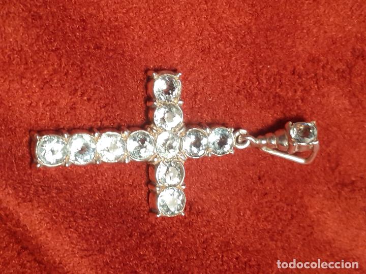 Antig&uuml;edades: Cruz de plata y aguamarinas - Foto 6