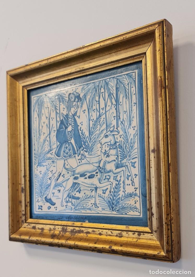 Antig&uuml;edades: Azulejo de colecci&oacute;n Cases Manises - Foto 3
