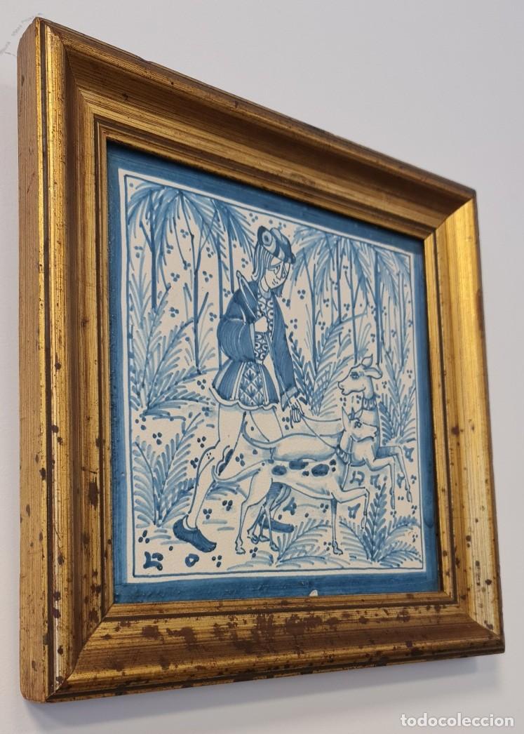 Antig&uuml;edades: Azulejo de colecci&oacute;n Cases Manises - Foto 4