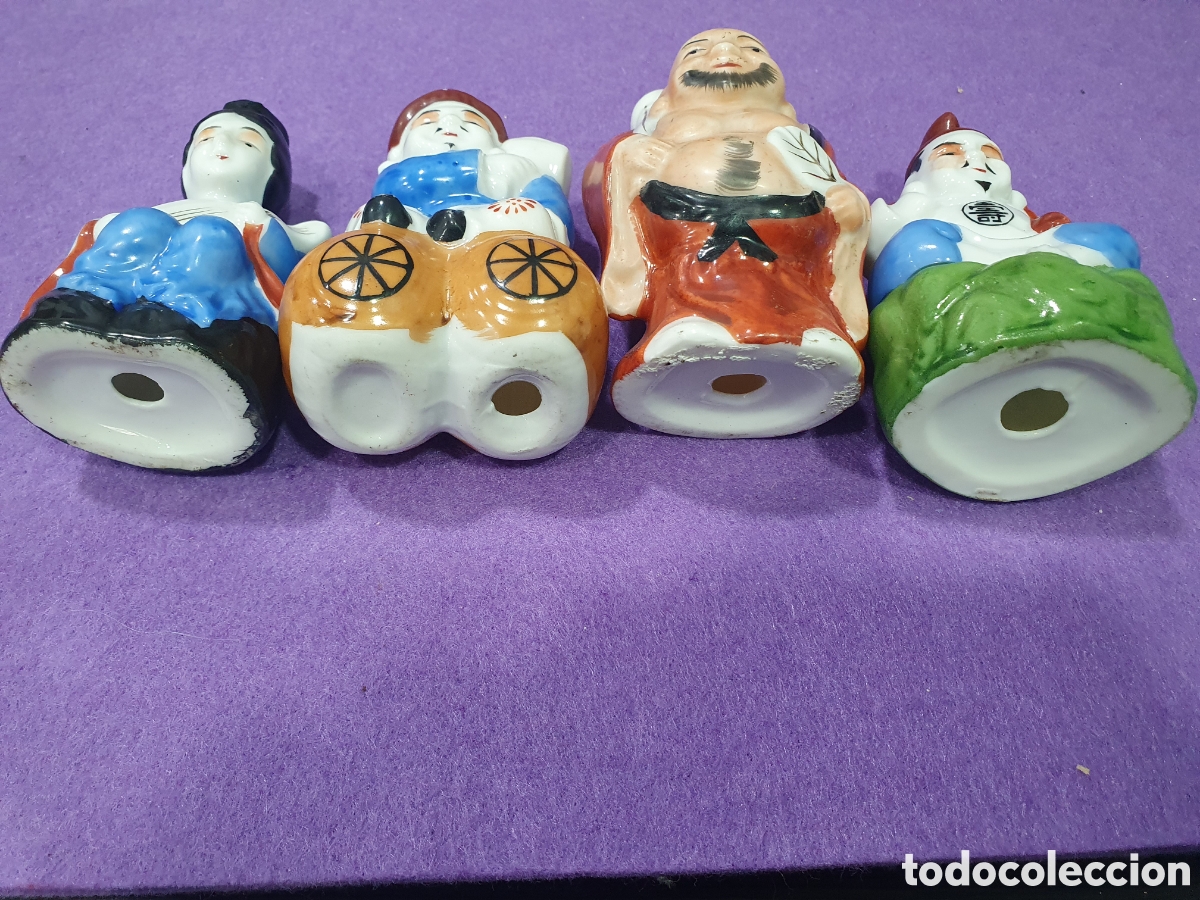 Antig&uuml;edades: Lote de 4 netsukes en porcelana. (L7) - Foto 3