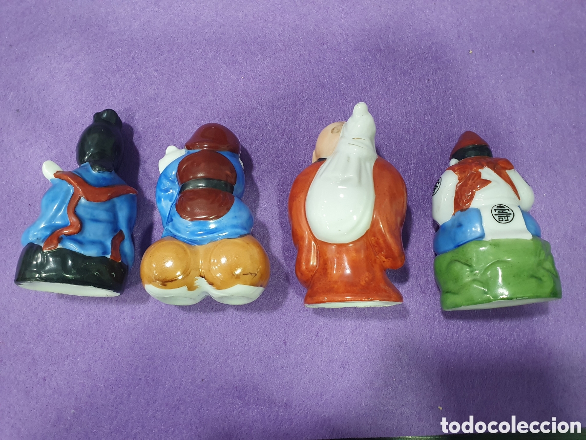 Antig&uuml;edades: Lote de 4 netsukes en porcelana. (L7) - Foto 4