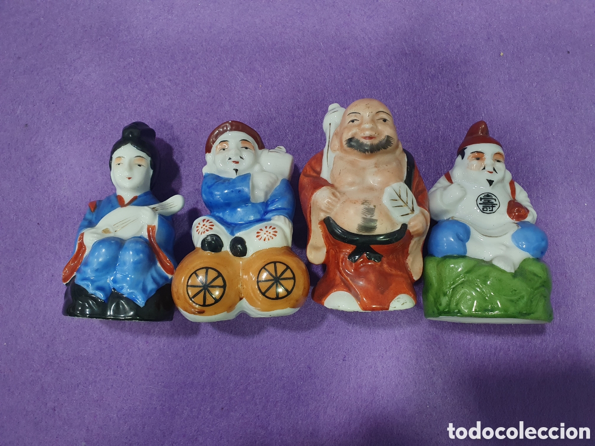 Antig&uuml;edades: Lote de 4 netsukes en porcelana. (L7) - Foto 1