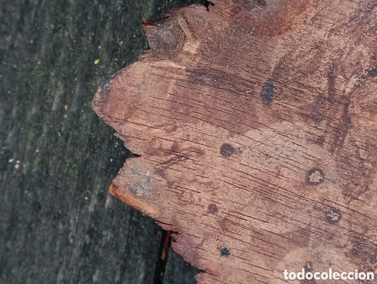 Antig&uuml;edades: Antiguo Remate Flor Madera Restaurar Mueble. - Foto 5