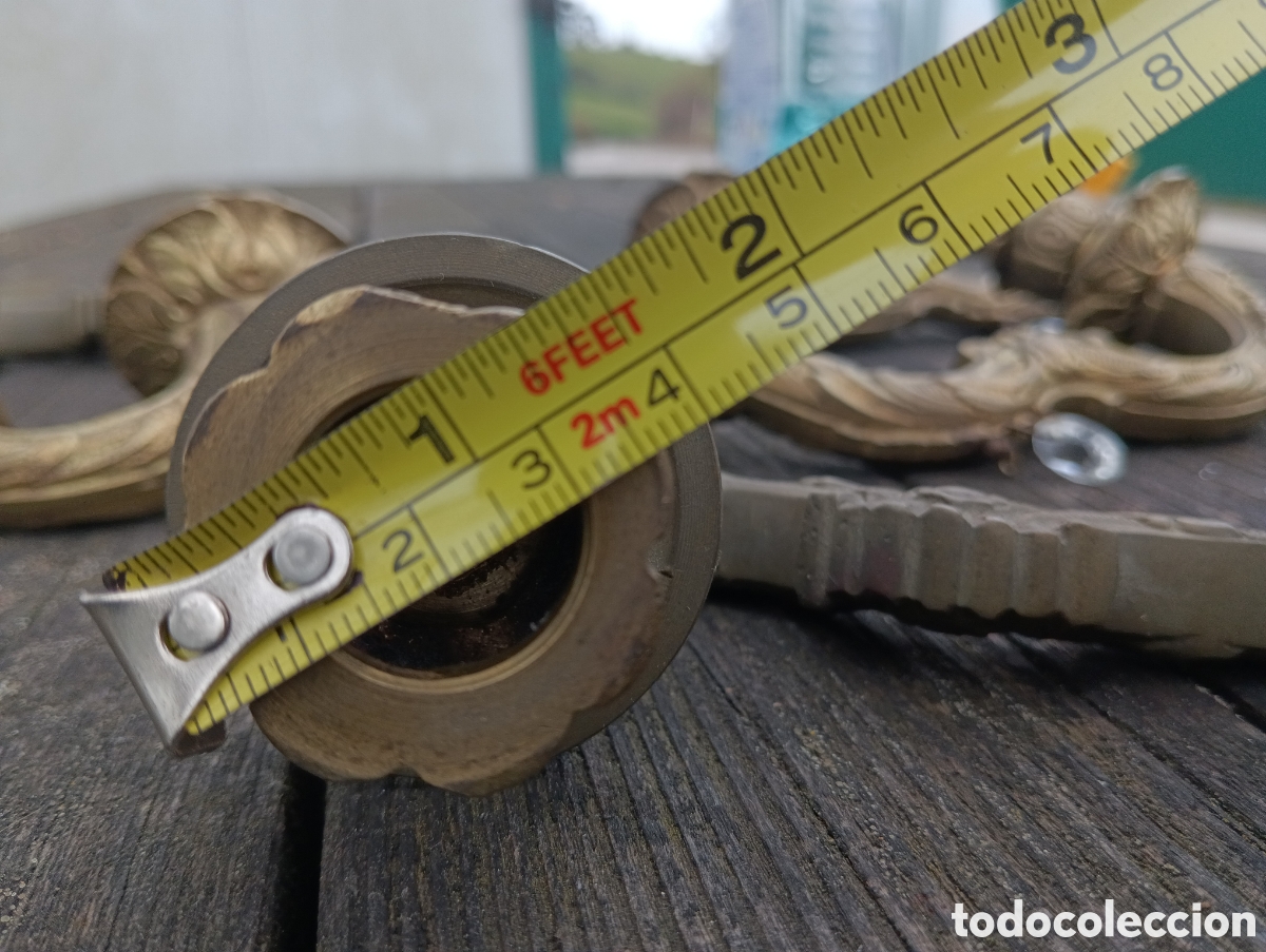 Antig&uuml;edades: Antiguos Brazos Bronce Restaurar L&aacute;mpara. - Foto 11