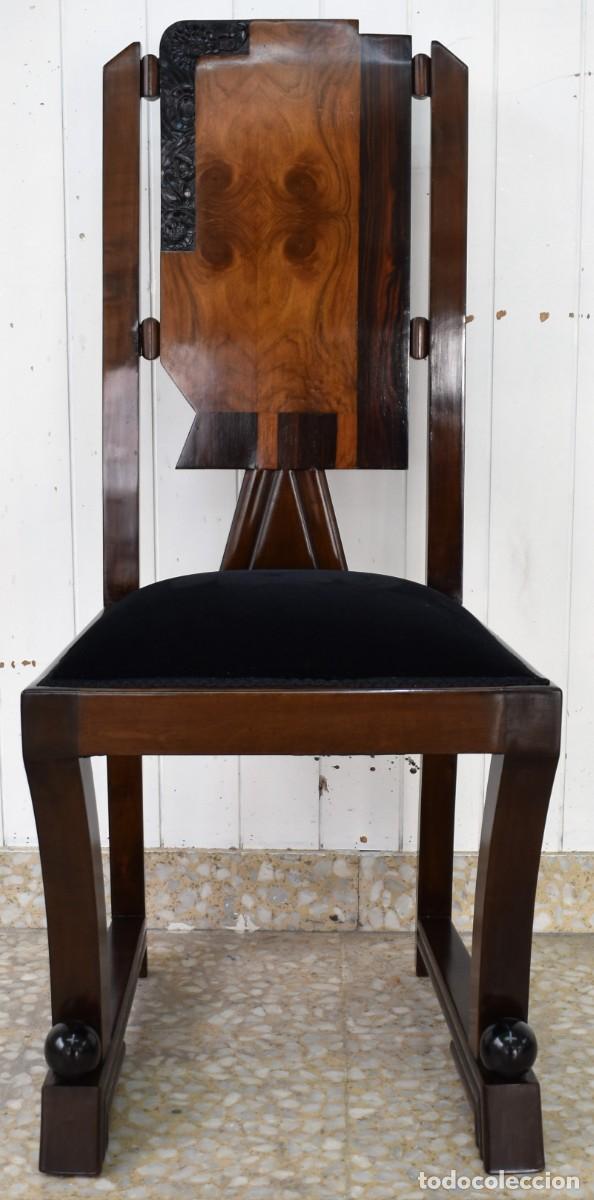 Antig&uuml;edades: CONJUNTO DE CUATRO SILLAS ART DEC&Oacute; - Foto 3