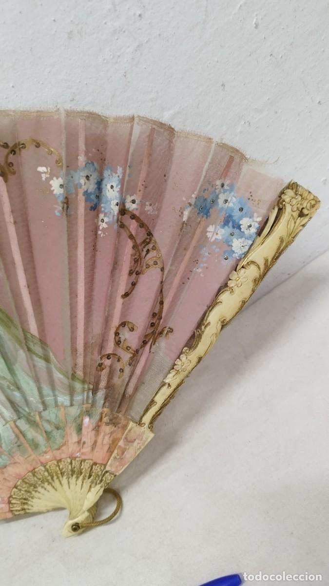 Antig&uuml;edades: Antiguo abanico pintado,a restaurar - Foto 4