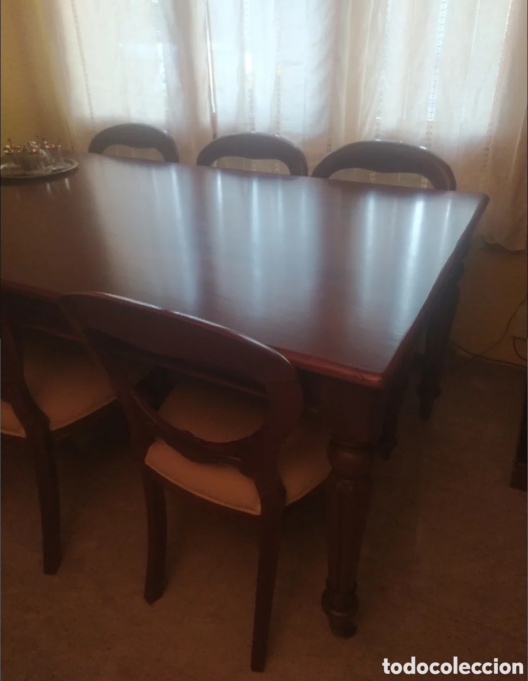 Antig&uuml;edades: Conjunto de Mesa y sillas Isabelinas - Foto 7