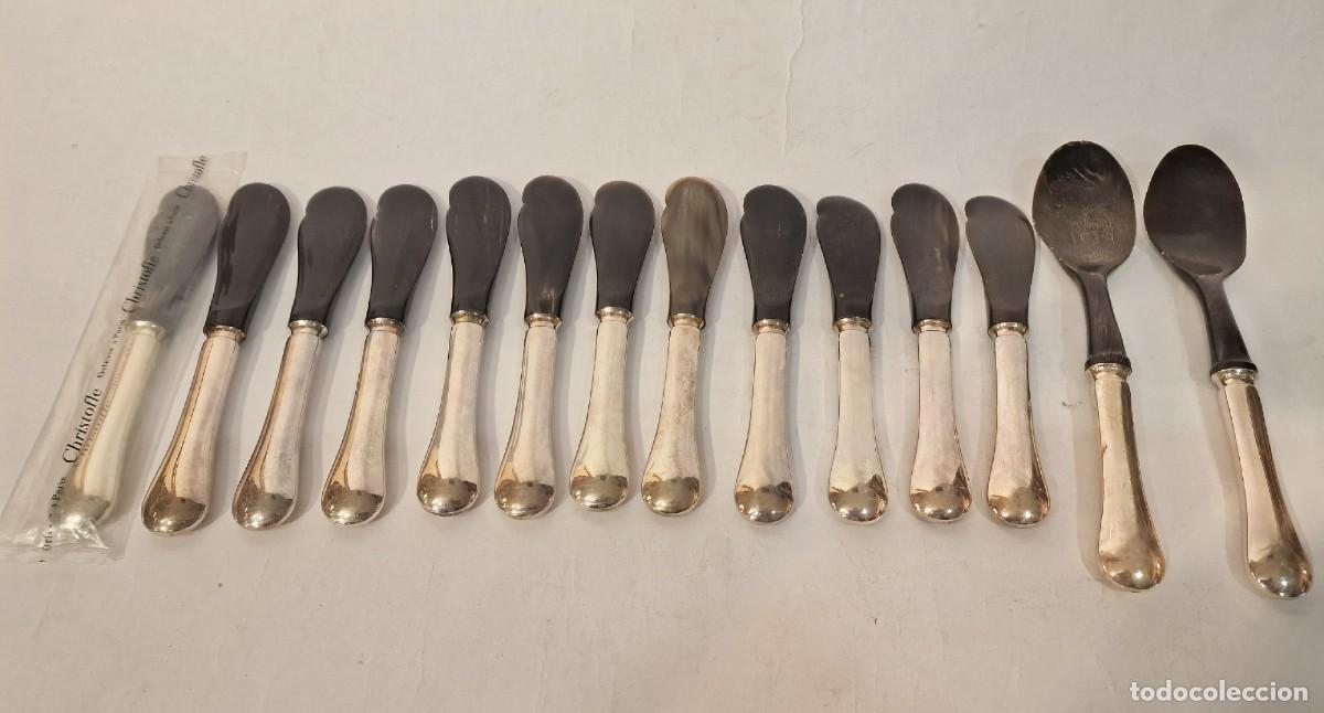 Antig&uuml;edades: Palas de untar con dos cucharas Christopher - Foto 1