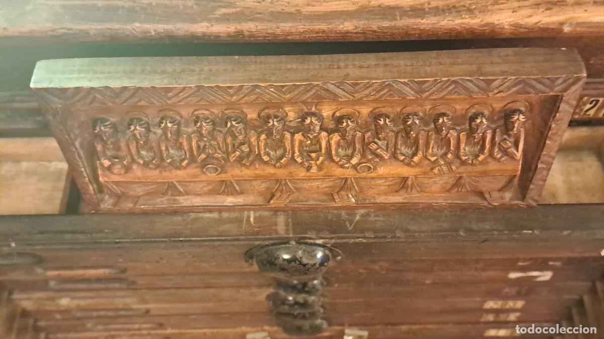 Antig&uuml;edades: Tallada en Madera La Santa Cena en Relieve - Foto 5