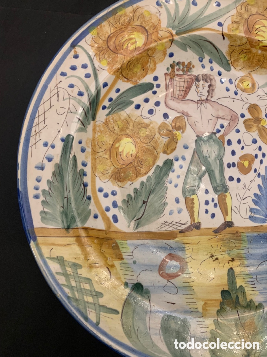 Antig&uuml;edades: Plato de cer&aacute;mica de Manises. - Foto 3