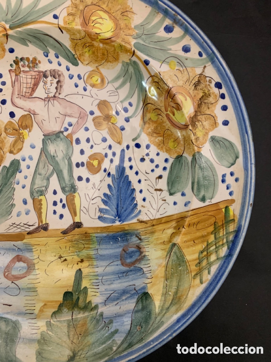 Antig&uuml;edades: Plato de cer&aacute;mica de Manises. - Foto 4