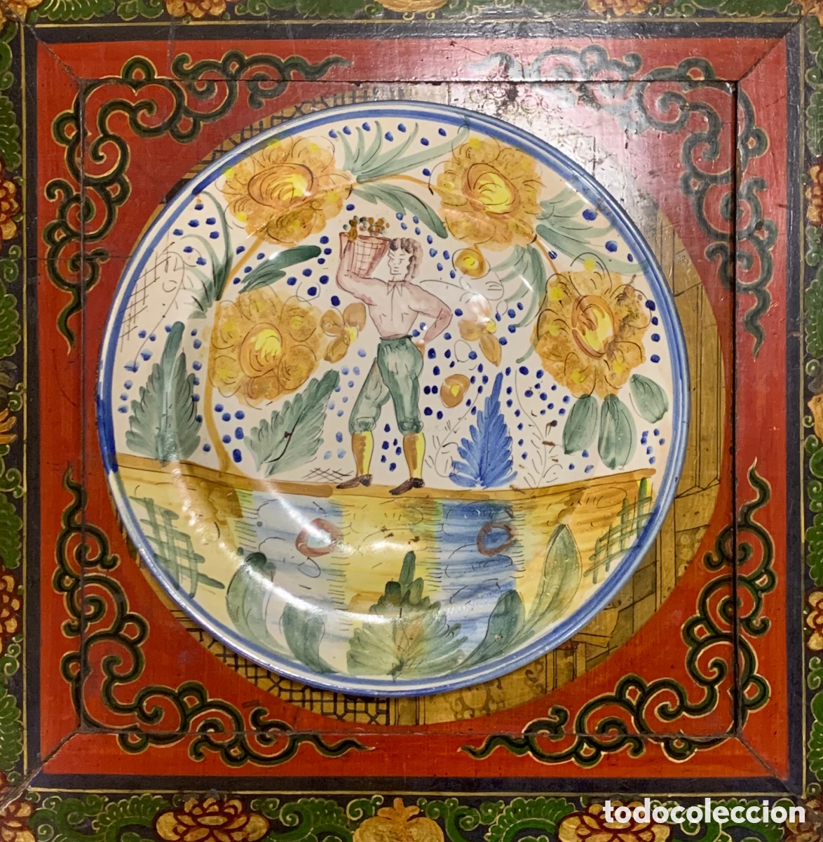 Antig&uuml;edades: Plato de cer&aacute;mica de Manises. - Foto 9