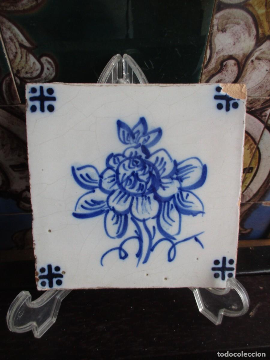 Antig&uuml;edades: Azulejo pintado siglo XIX - Foto 1