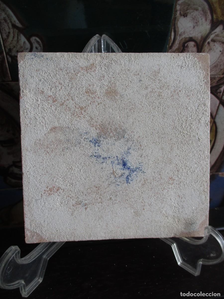 Antig&uuml;edades: Azulejo pintado siglo XIX - Foto 2