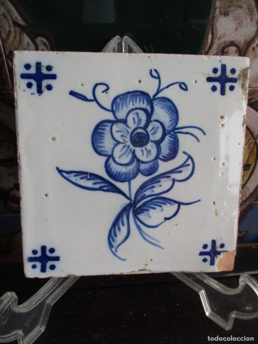 Antig&uuml;edades: Azulejo pintado siglo XIX - Foto 1