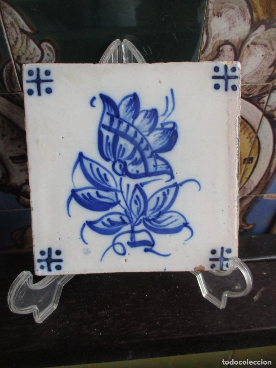Antig&uuml;edades: Azulejo pintado siglo XIX - Foto 1
