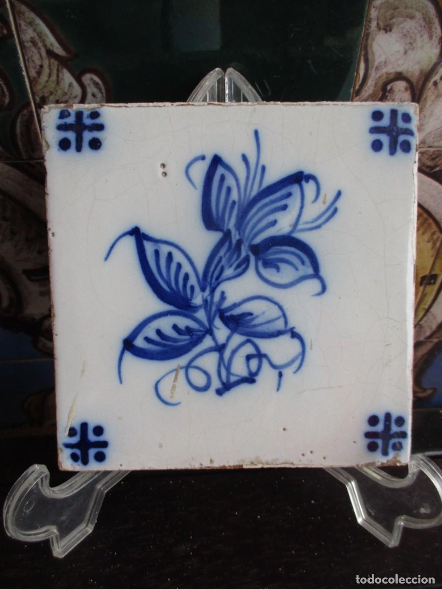 Antig&uuml;edades: Azulejo pintado siglo XIX - Foto 1