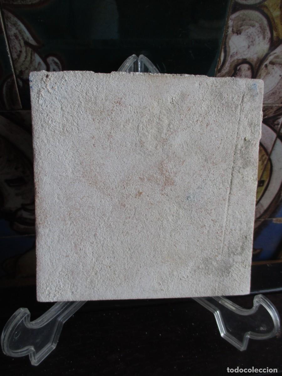 Antig&uuml;edades: Azulejo pintado siglo XIX - Foto 2