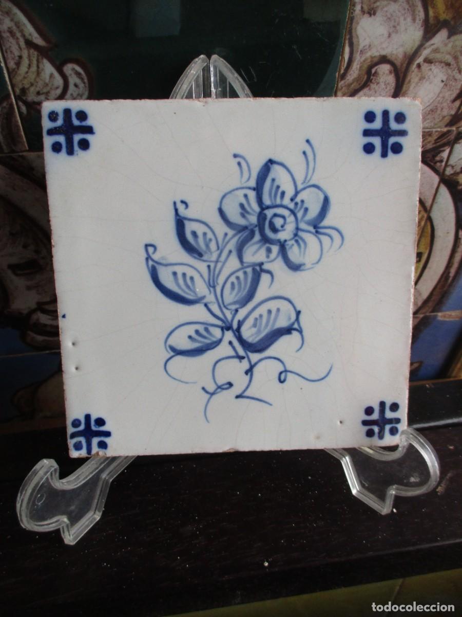 Antig&uuml;edades: Azulejo pintado siglo XIX - Foto 1