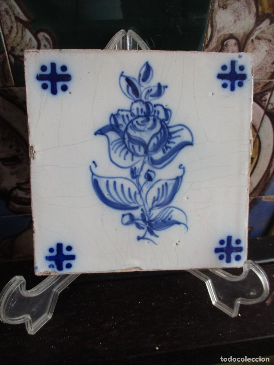 Antig&uuml;edades: Azulejo pintado siglo XIX - Foto 1