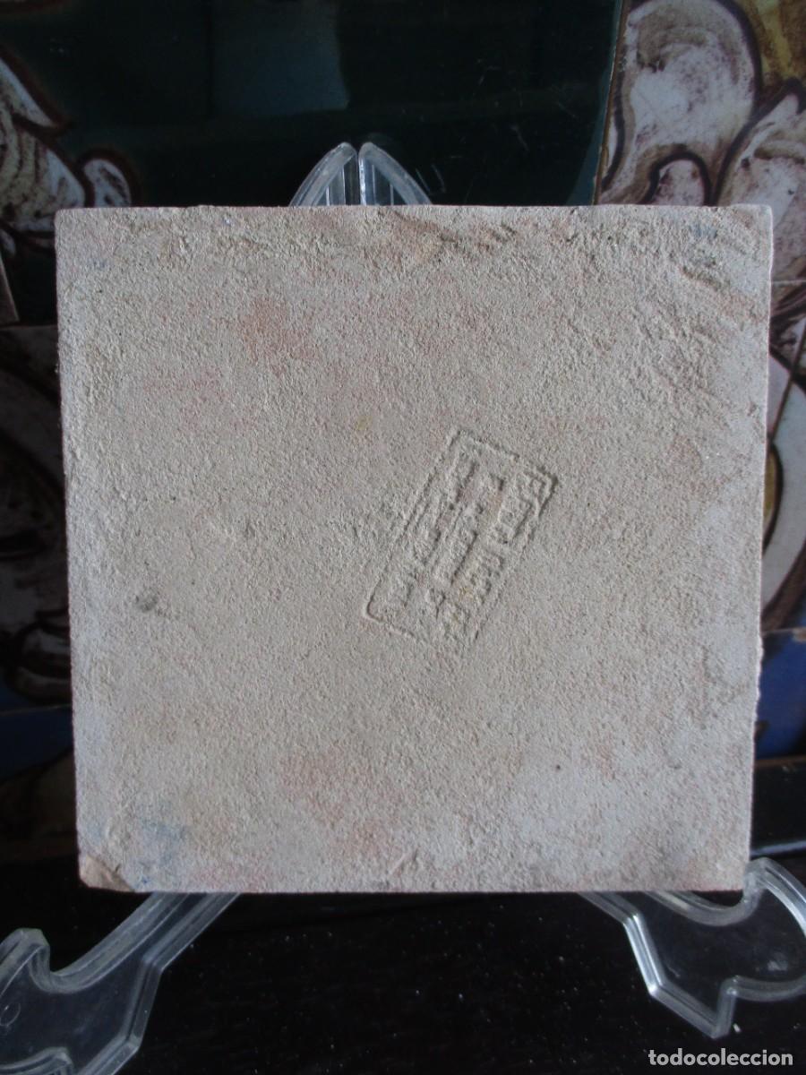 Antig&uuml;edades: Azulejo pintado siglo XIX - Foto 2