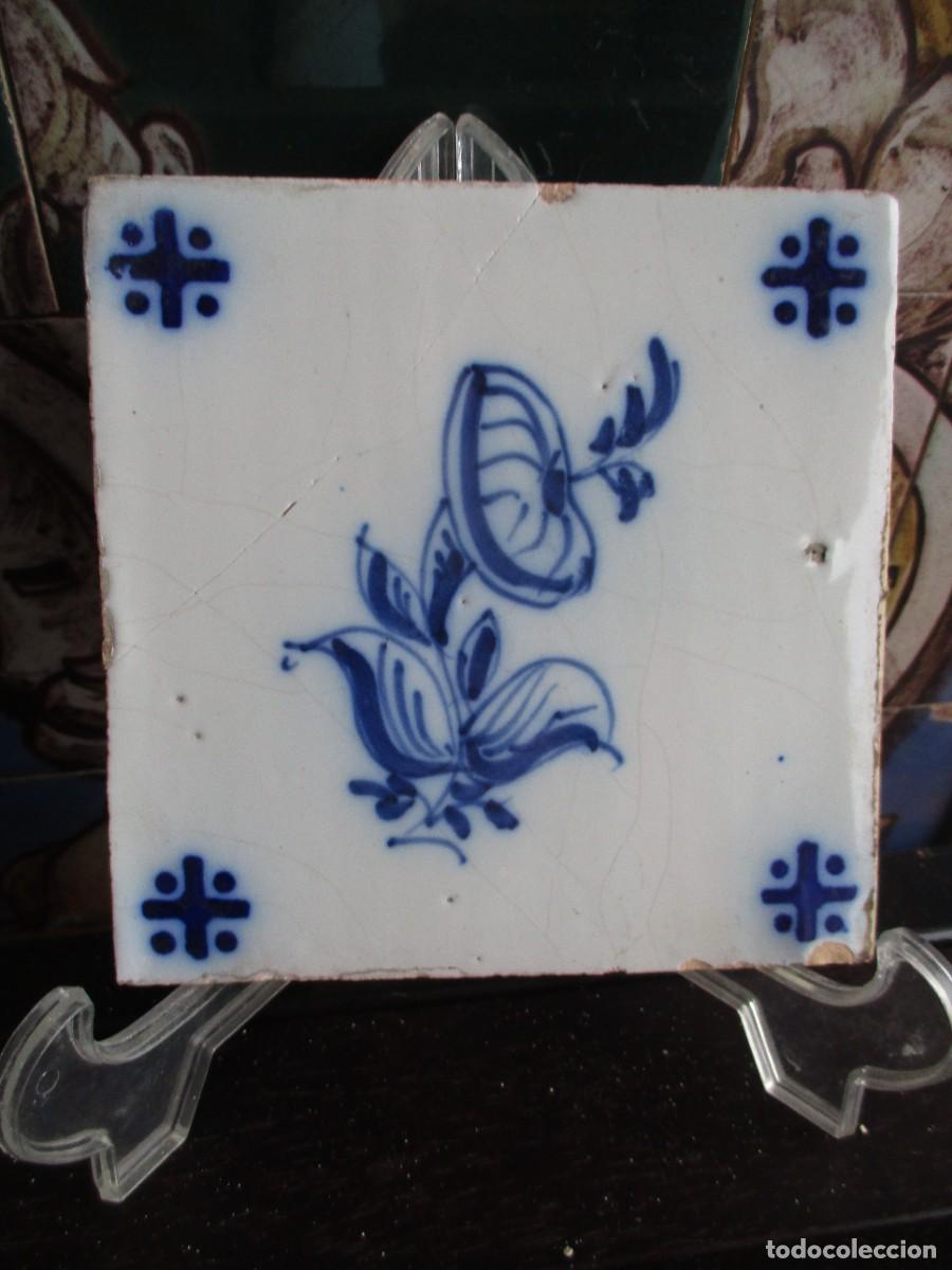 Antig&uuml;edades: Azulejo pintado siglo XIX - Foto 1