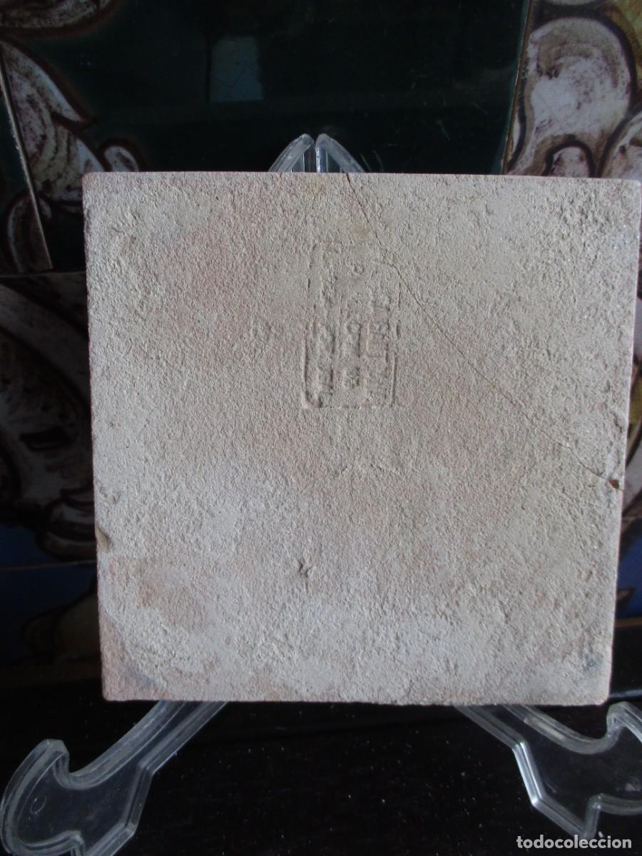 Antig&uuml;edades: Azulejo pintado siglo XIX - Foto 2