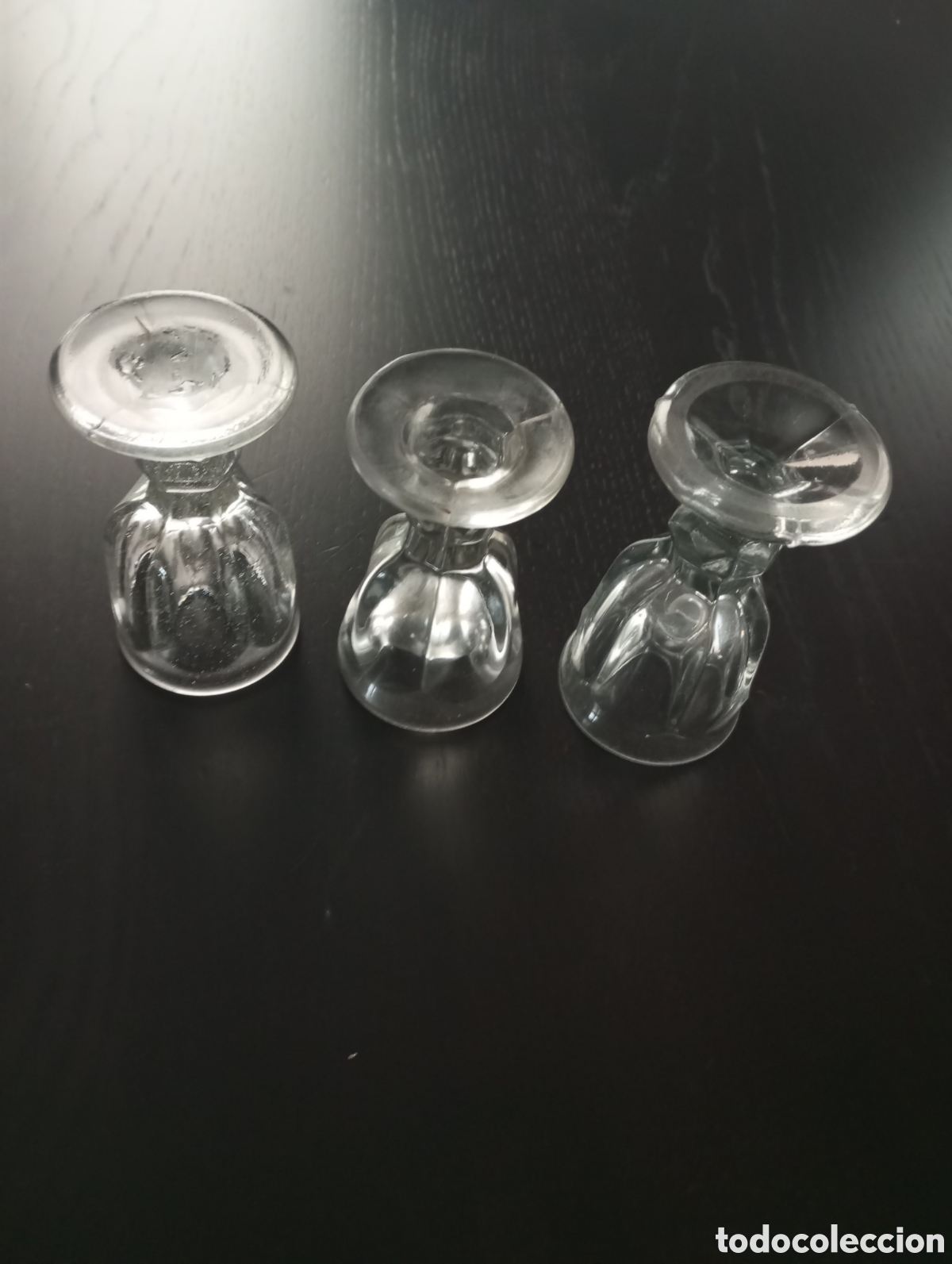Antig&uuml;edades: Conjunto de 3 vasos siglo XIX - Foto 4