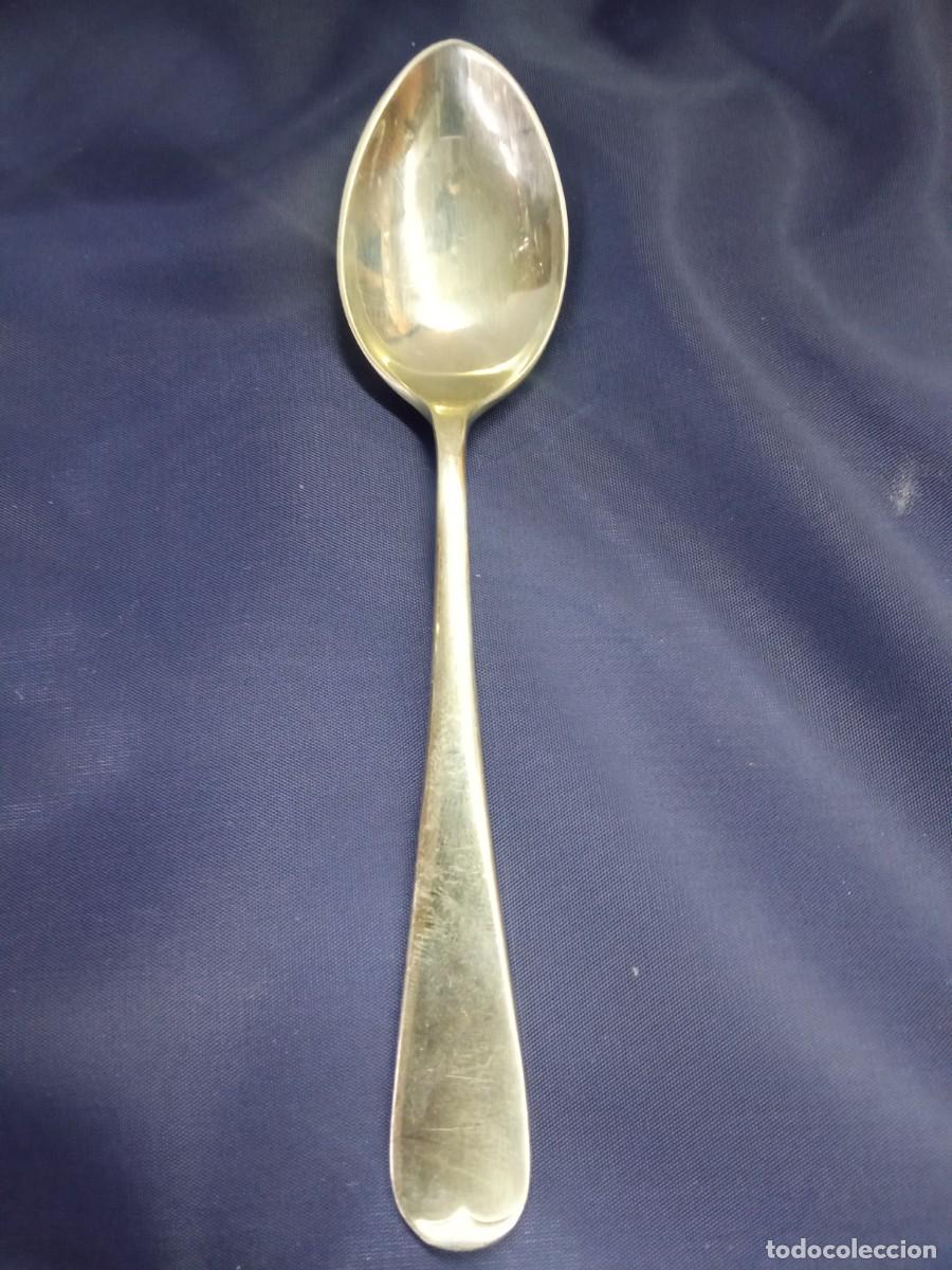 Antig&uuml;edades: J. 6 cucharas postre- alpaca - Foto 2