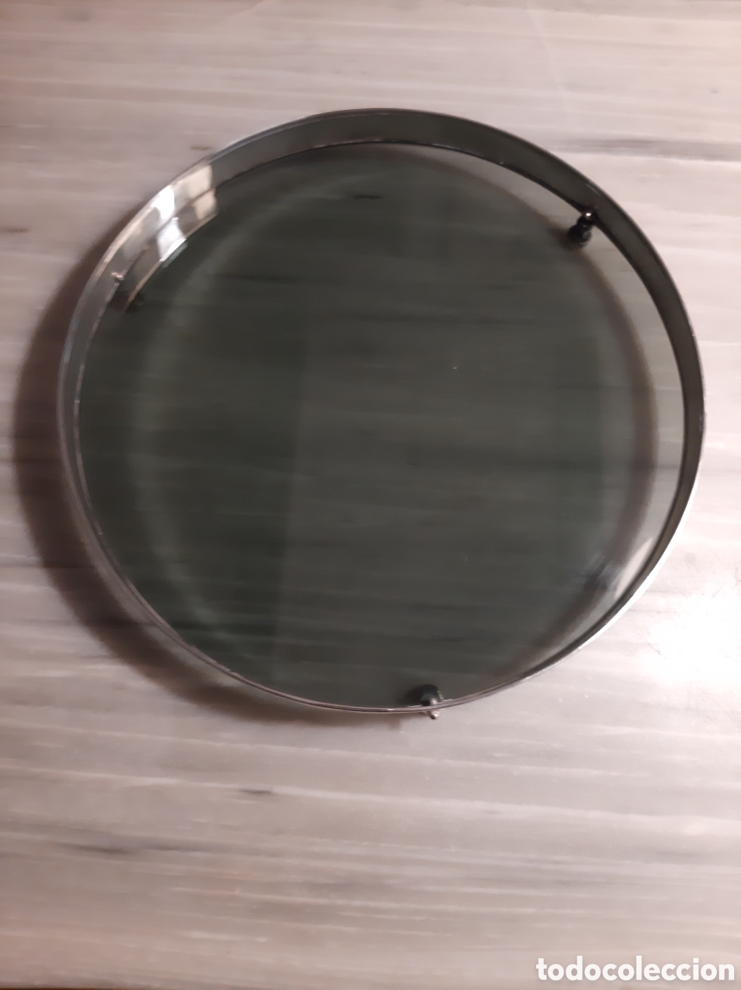 Antig&uuml;edades: Antigua bandeja con ba&ntilde;o de plata - Foto 2