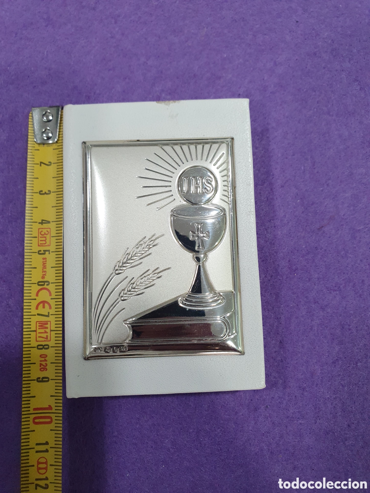 Antig&uuml;edades: Libro con chapa en plata. 1a Comuni&oacute;n. (L12) - Foto 2