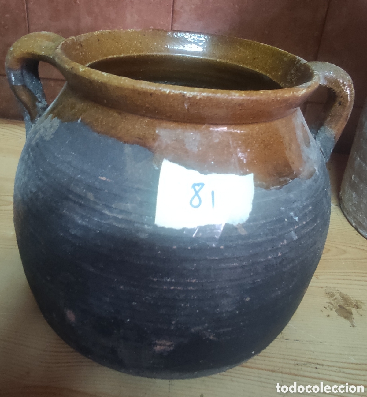 Antig&uuml;edades: Antigua olla de barro cocido - Foto 1