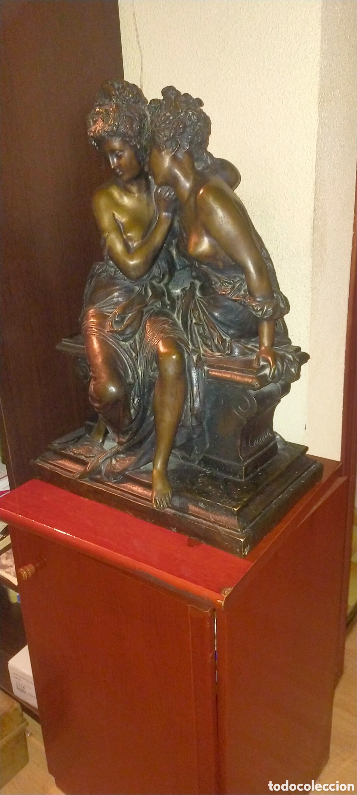 Antig&uuml;edades: Escultura de bronce Damas - Foto 2