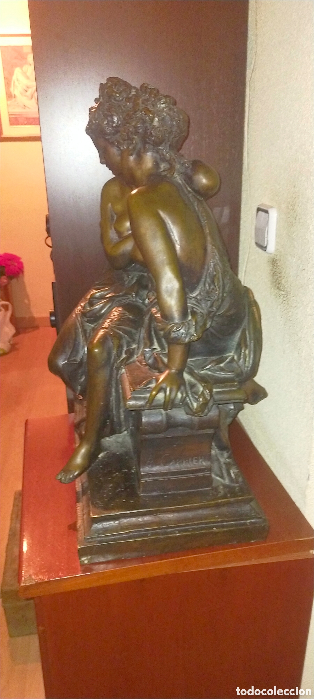 Antig&uuml;edades: Escultura de bronce Damas - Foto 3