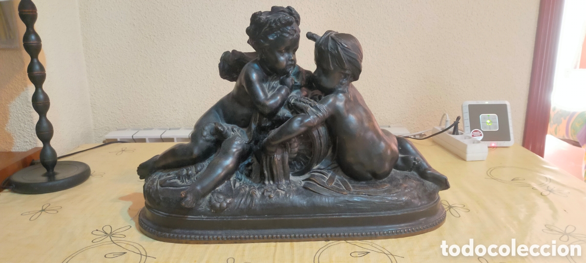 Antig&uuml;edades: Escultura de bronce ni&ntilde;os - Foto 1
