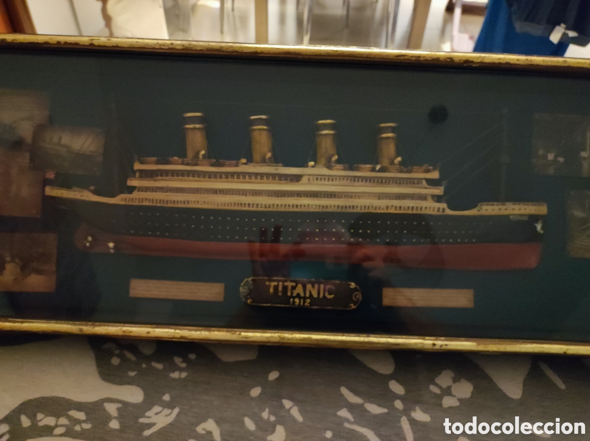 Antig&uuml;edades: Barco relieve Titanic - Foto 2