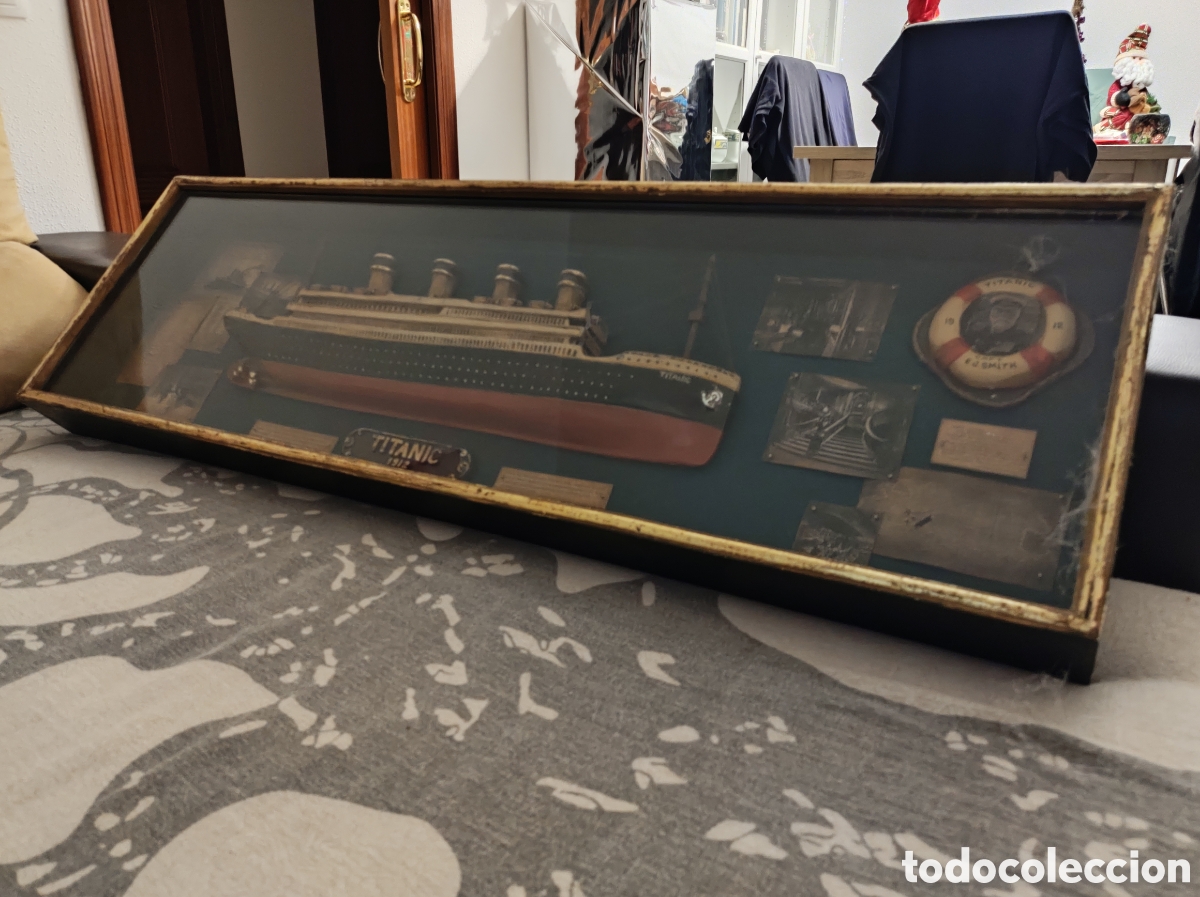Antig&uuml;edades: Barco relieve Titanic - Foto 1