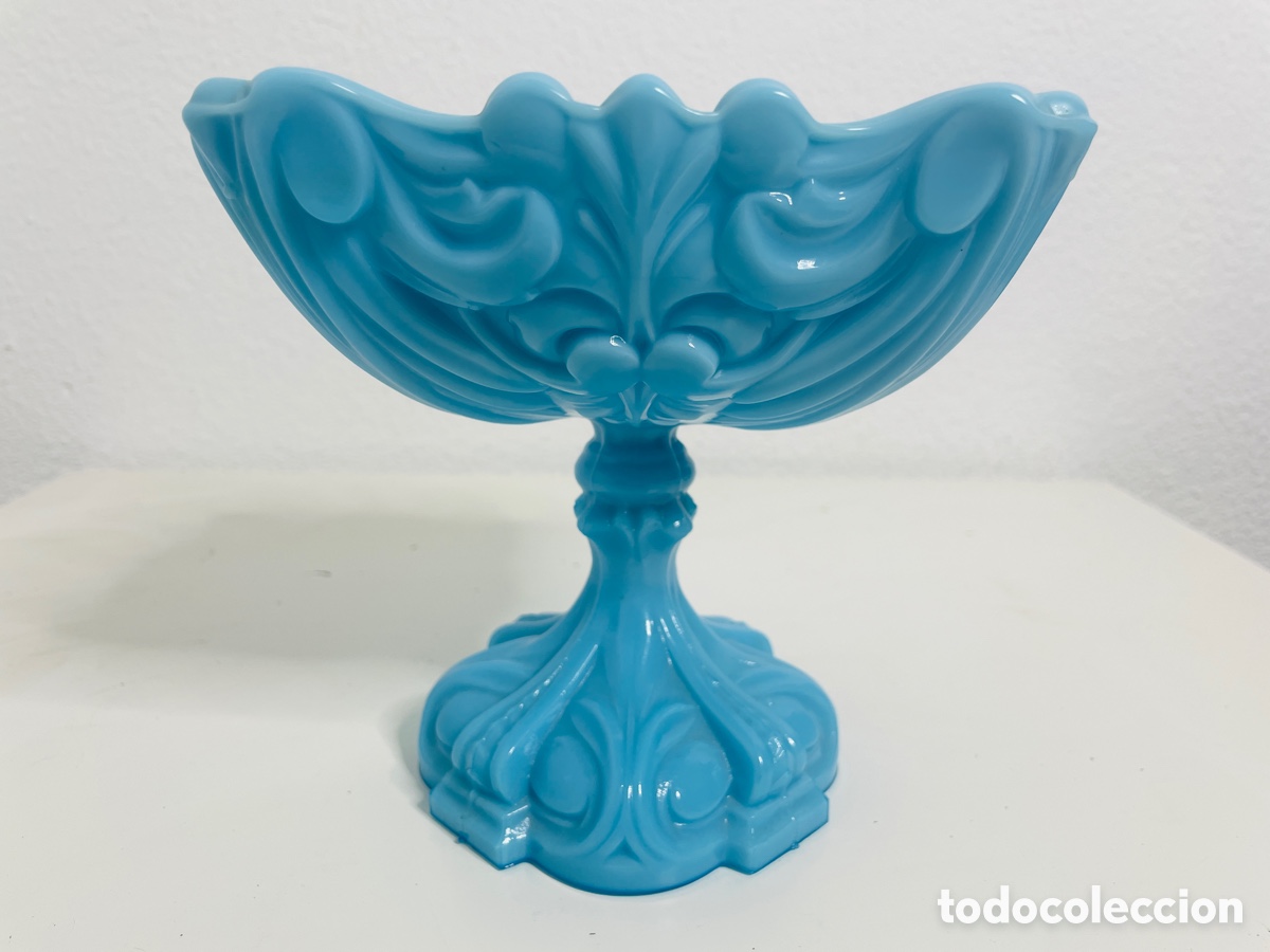 Antig&uuml;edades: Fuente Opalina Azul Cristal Uranio - Foto 2