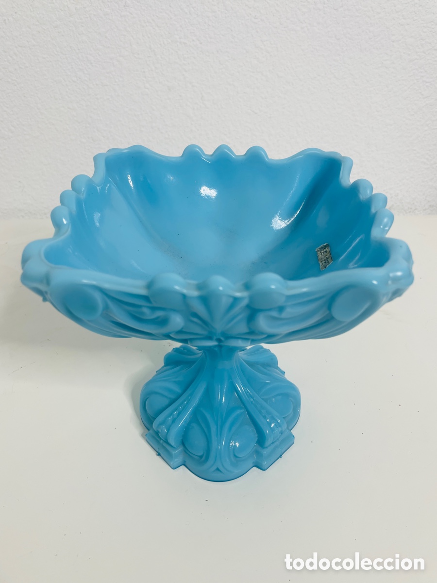 Antig&uuml;edades: Fuente Opalina Azul Cristal Uranio - Foto 4