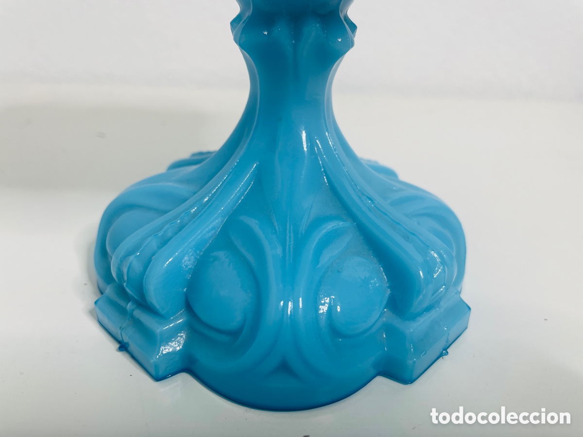 Antig&uuml;edades: Fuente Opalina Azul Cristal Uranio - Foto 6