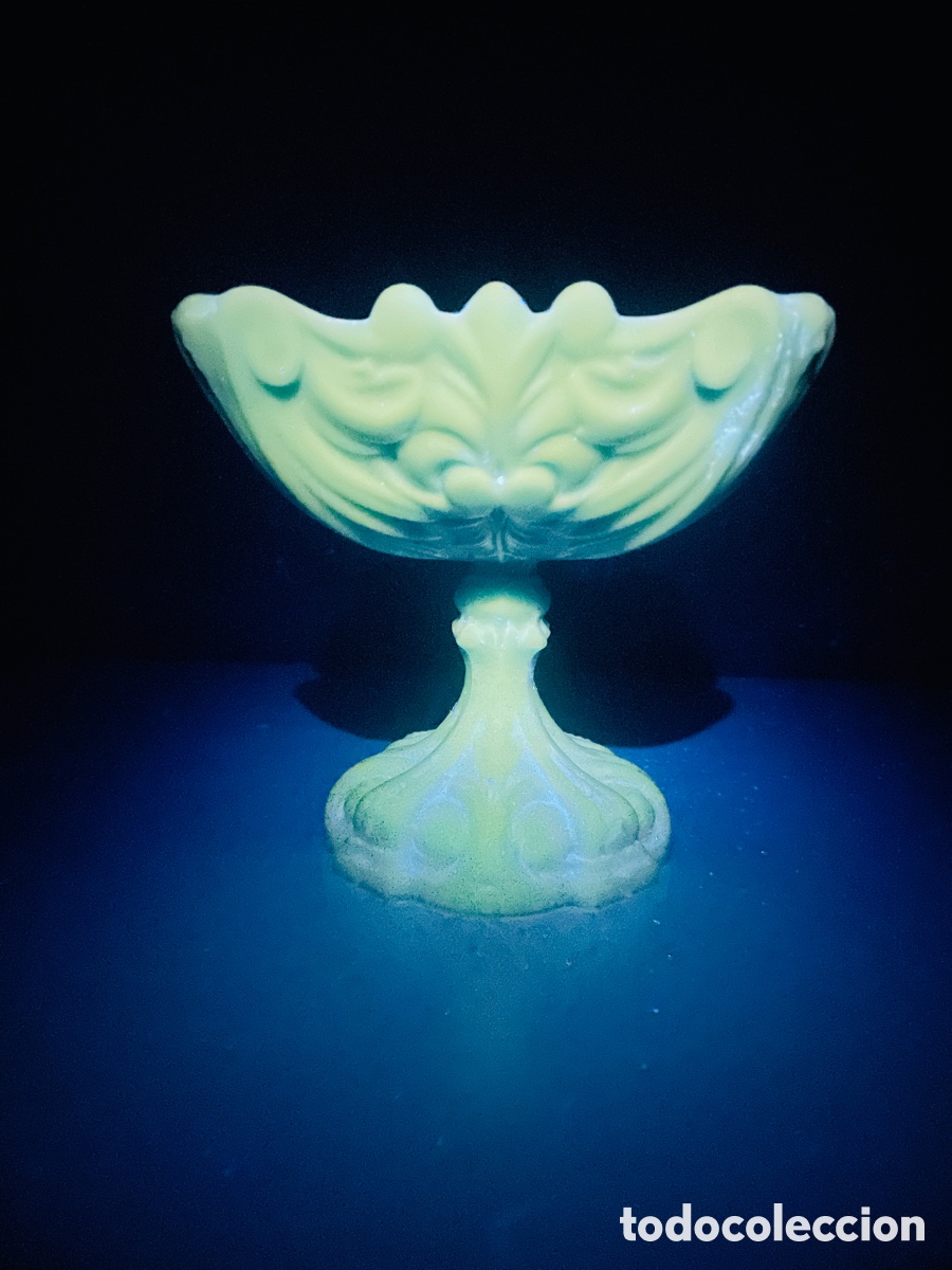 Antig&uuml;edades: Fuente Opalina Azul Cristal Uranio - Foto 8