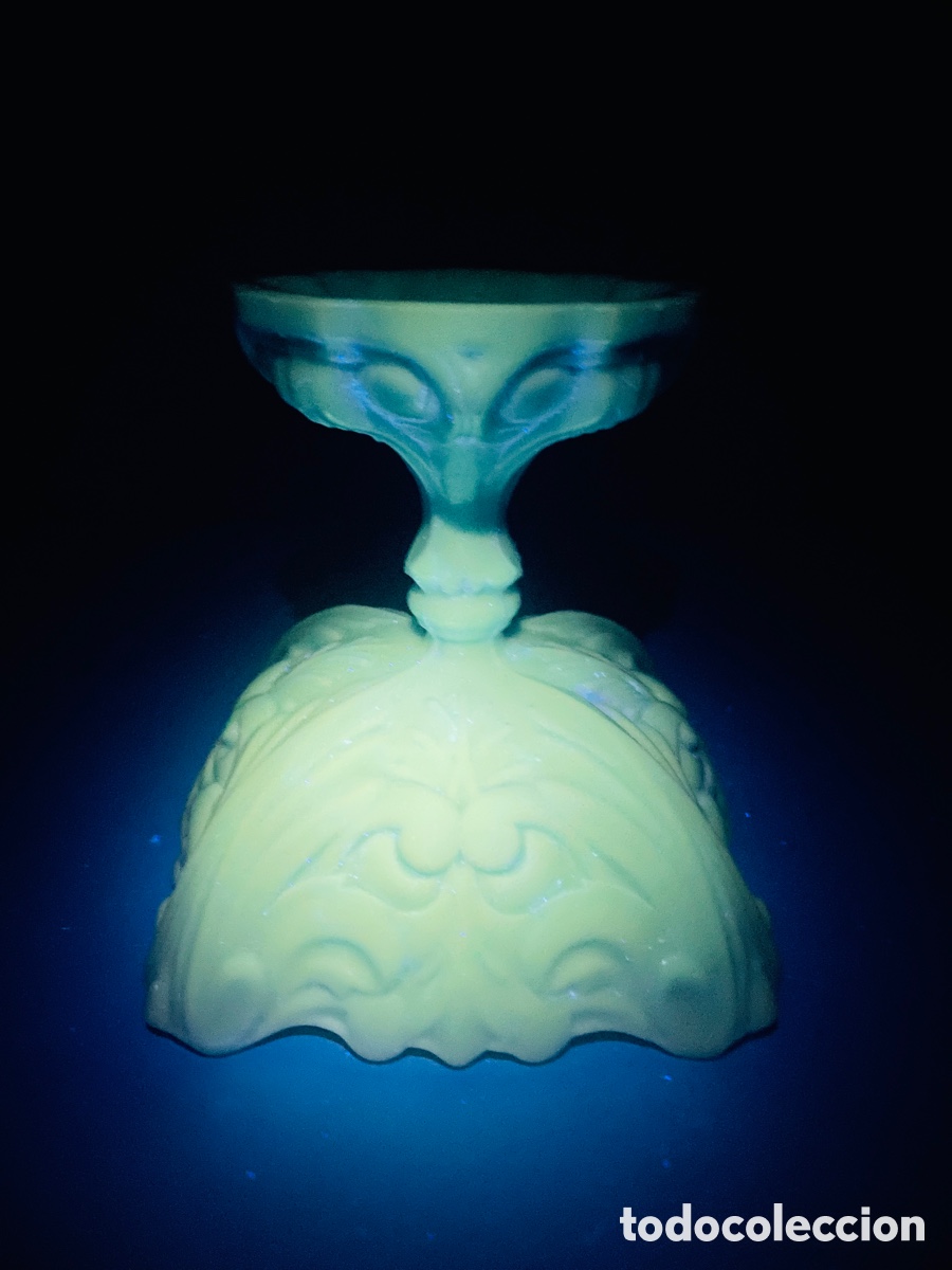 Antig&uuml;edades: Fuente Opalina Azul Cristal Uranio - Foto 12