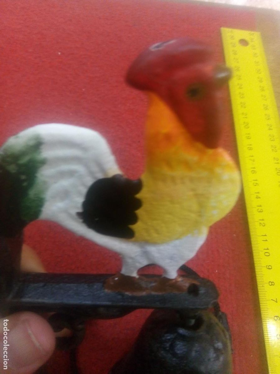 Antig&uuml;edades: CAMPANA FORJA GALLO PARED - Foto 6