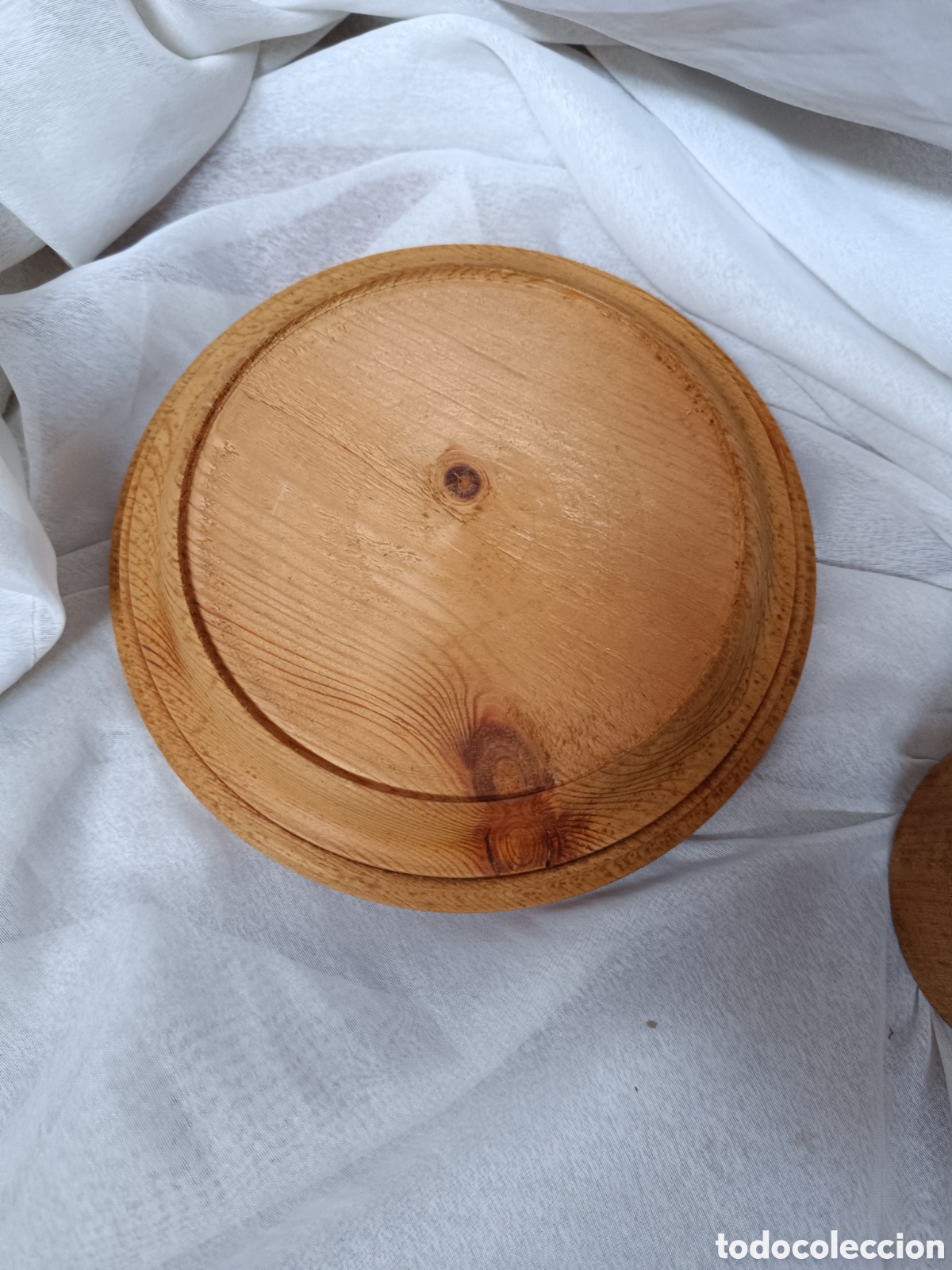 Antig&uuml;edades: Pie de lampara de madera - Foto 4