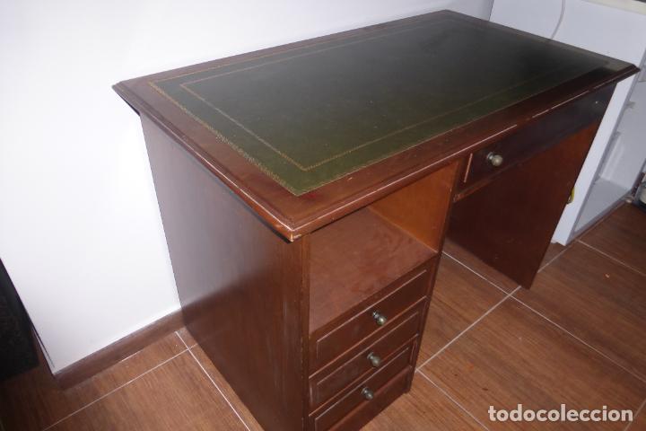 Antig&uuml;edades: Mesa de despacho con sobre en piel - Foto 2