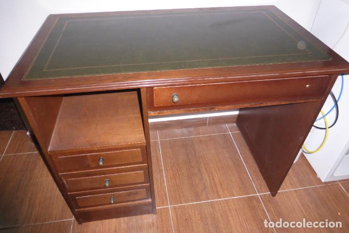 Antig&uuml;edades: Mesa de despacho con sobre en piel - Foto 1